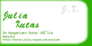 julia kutas business card